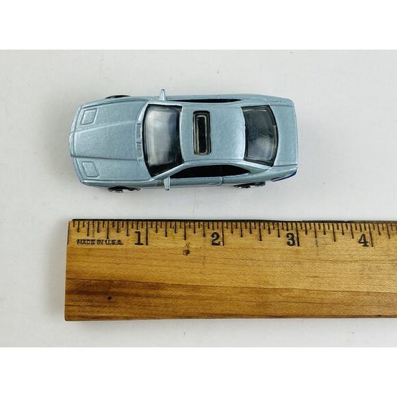 Hot Wheels BMW 850i Toy Car Moon Roof Concealed Headlights Blue 3" 1990 Silver - Picture 10 of 10